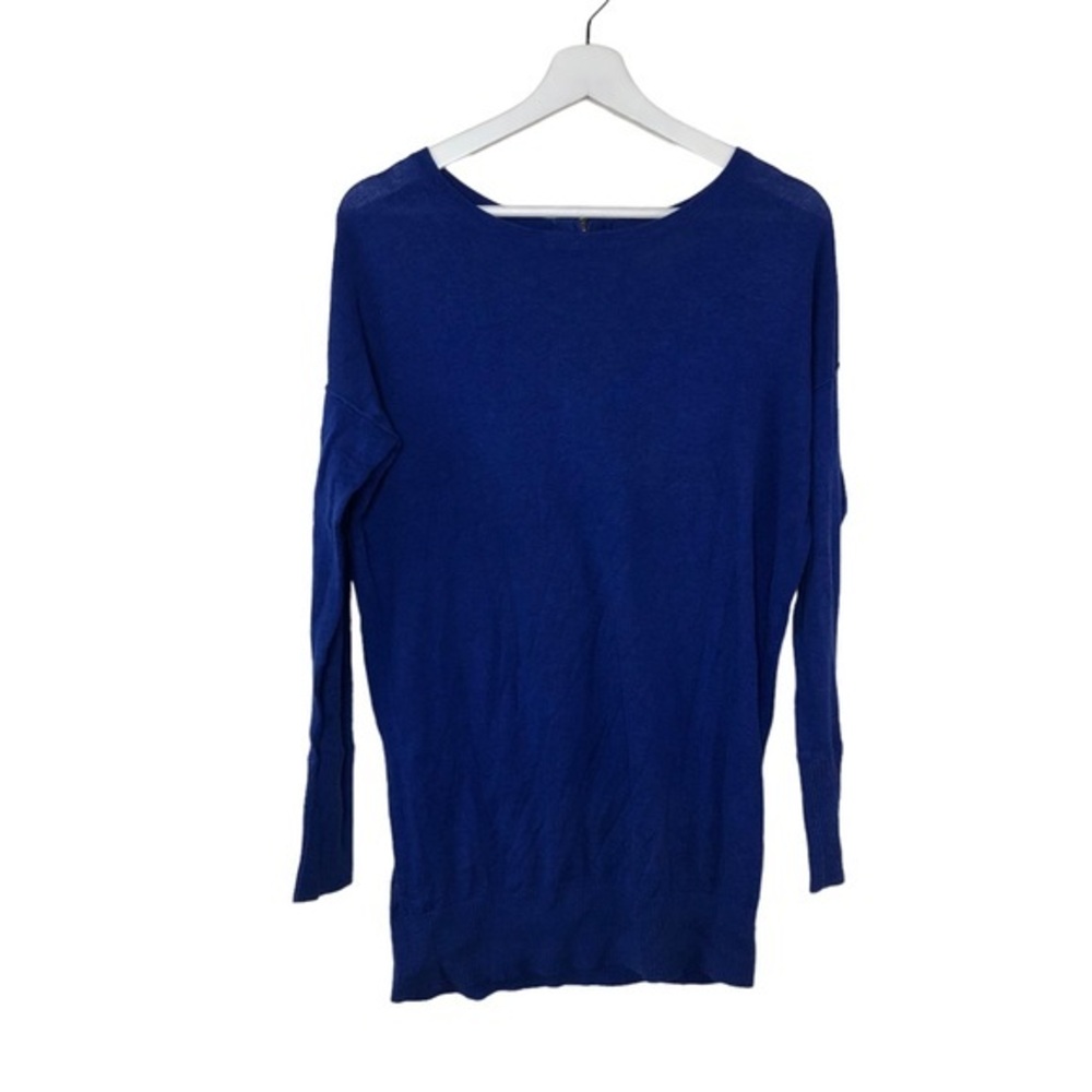 Ruby Moon Long Sleeve Buttoned Knit Sweater Blue